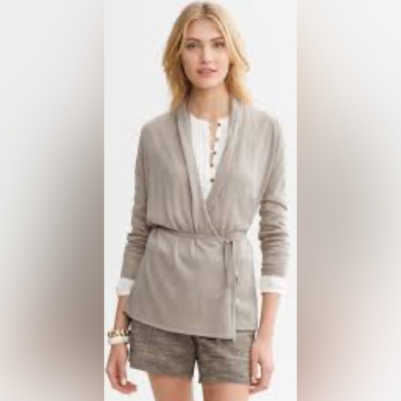 Banana Republic Tan Heritage Wrap Top S Beige Brown - Picture 4 of 13